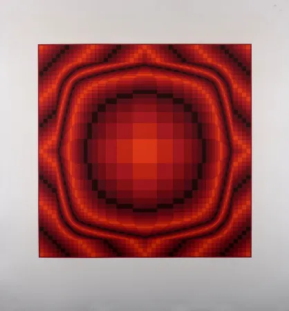 Siebdruck Vasarely - Mantra Rouge, c.1977 - Hand-signed & numbered!