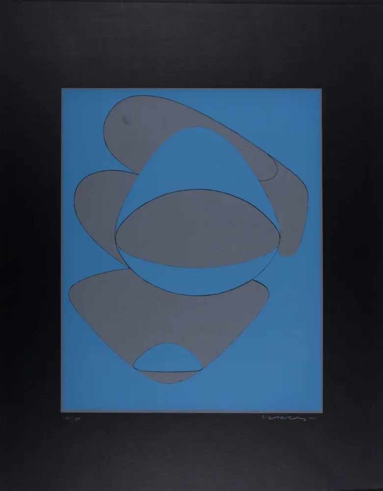 Siebdruck Vasarely - Mar Caribe