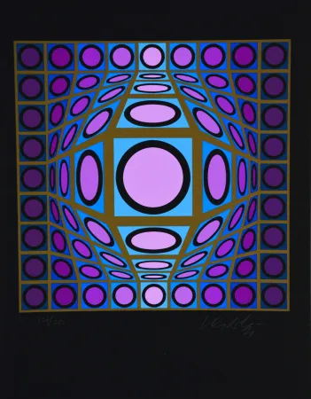 Siebdruck Vasarely - Microcosmos 