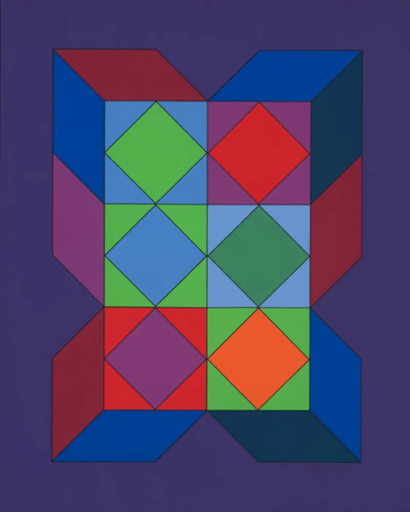 Siebdruck Vasarely - Ohne Titel XLVI