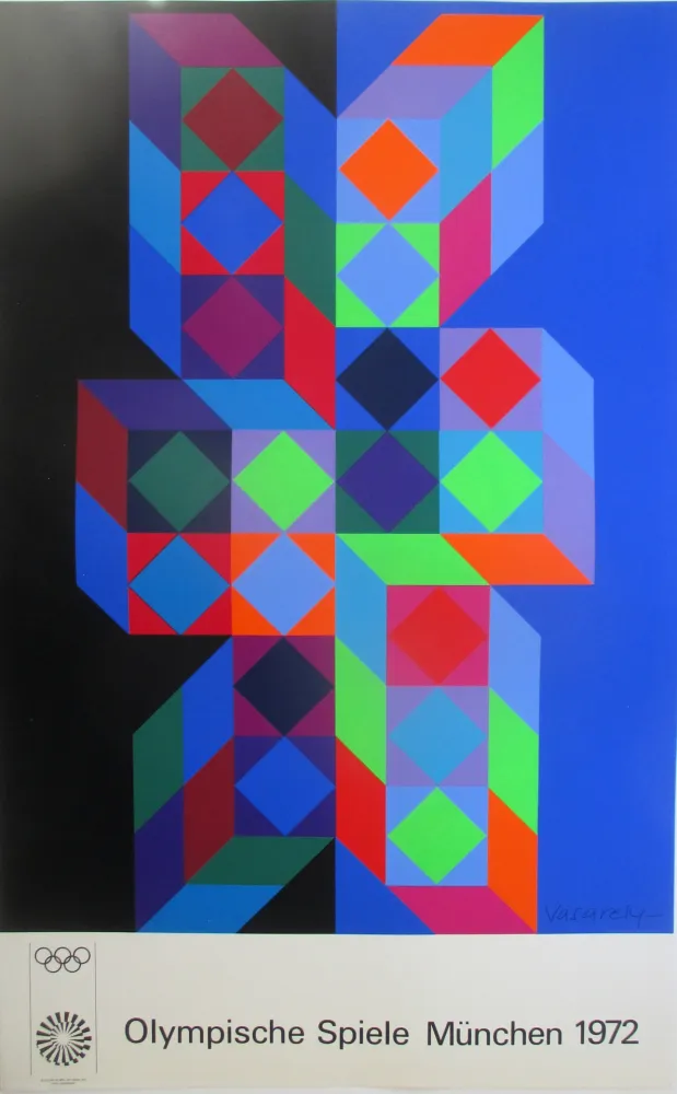 Siebdruck Vasarely - OL 1972 - original silkscreen 