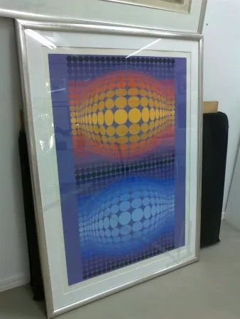 Siebdruck Vasarely - Oltar Zoeld