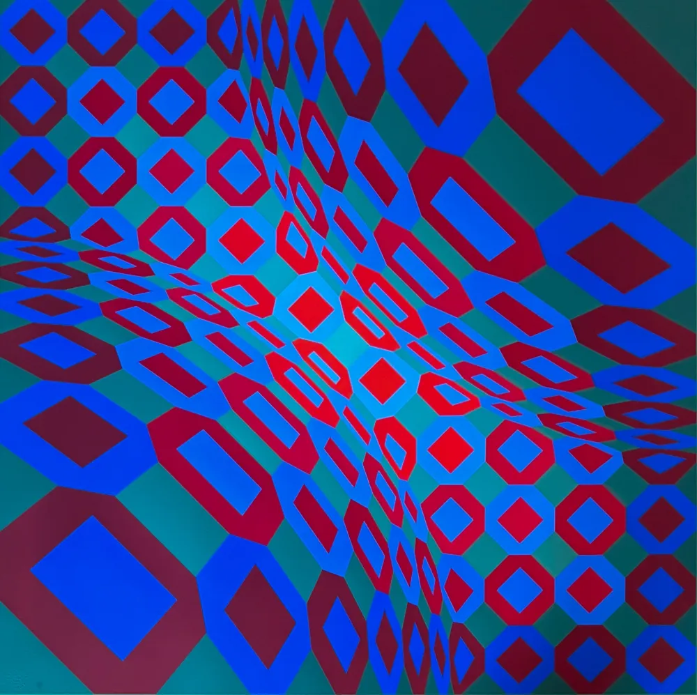 Siebdruck Vasarely - Optical composition