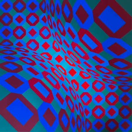 Siebdruck Vasarely - Optical composition