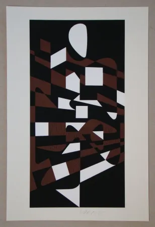 Siebdruck Vasarely - Orchidess