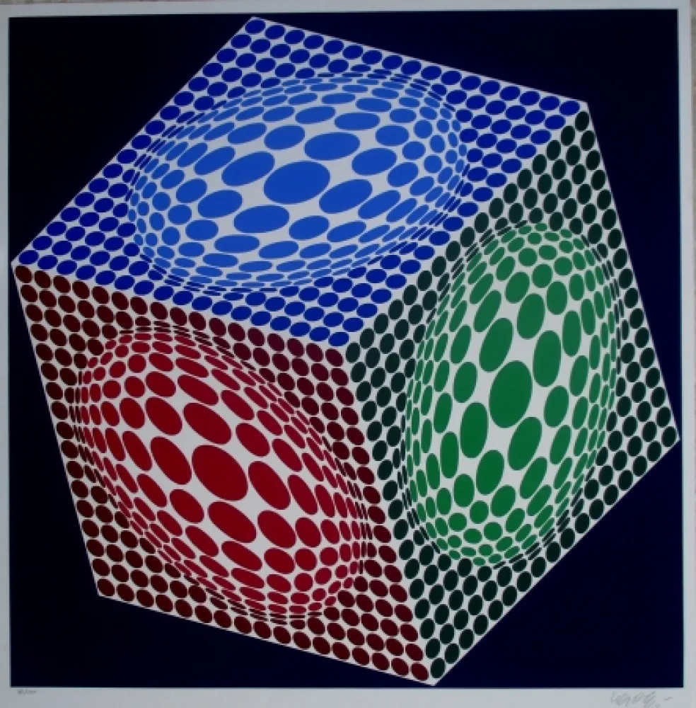 Siebdruck Vasarely - Paula