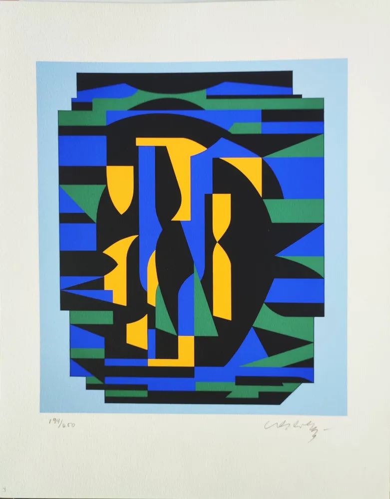 Siebdruck Vasarely - Risir