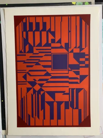 Siebdruck Vasarely - Samos