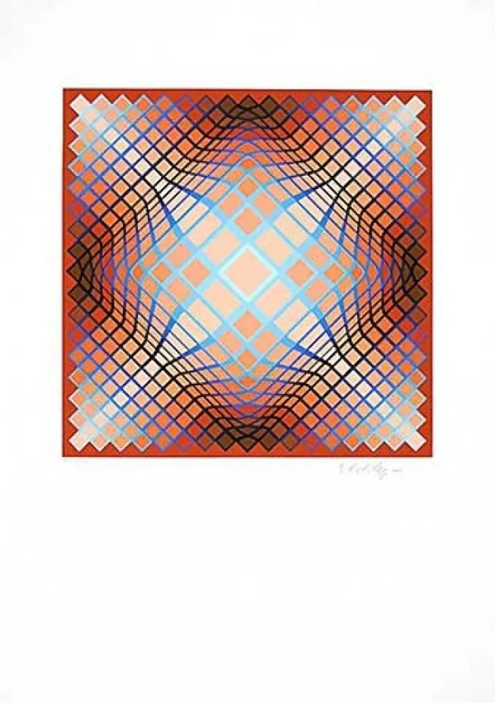 Lithographie Vasarely - Sans Titre 2