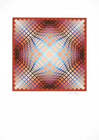 Lithographie Vasarely - Sans Titre 2
