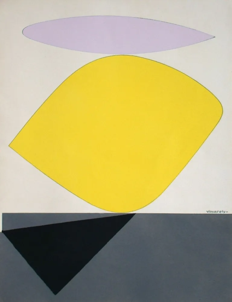 Lithographie Vasarely - Sauzon II.