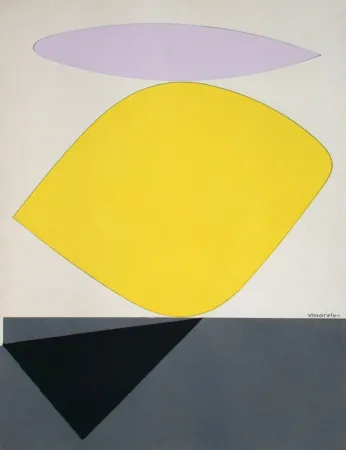 Lithographie Vasarely - Sauzon II.