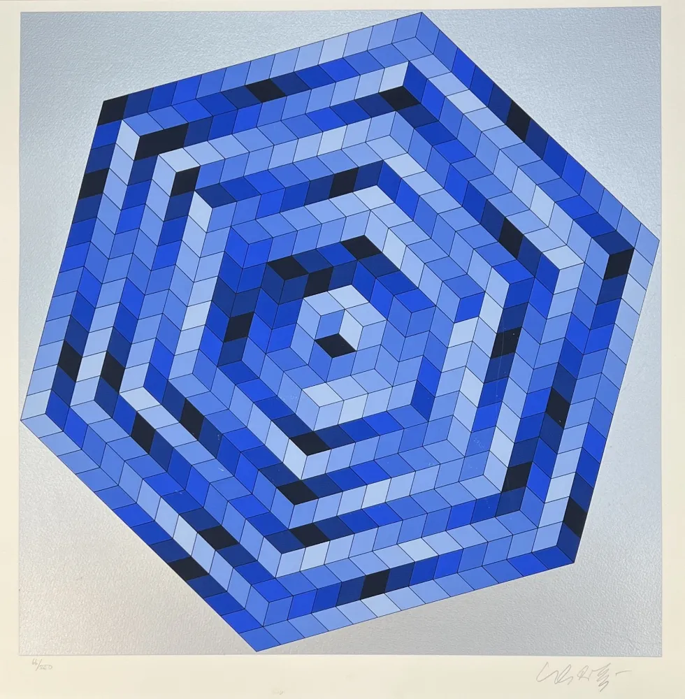 Siebdruck Vasarely - Sette