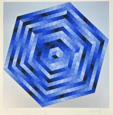 Siebdruck Vasarely - Sette