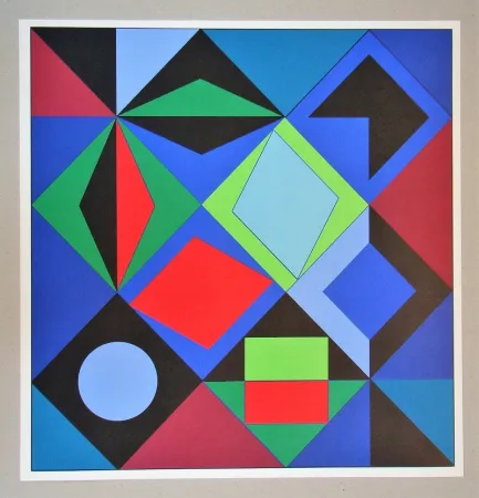 Siebdruck Vasarely - Sikra - 1966