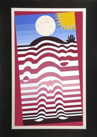 Siebdruck Vasarely - Sunbather