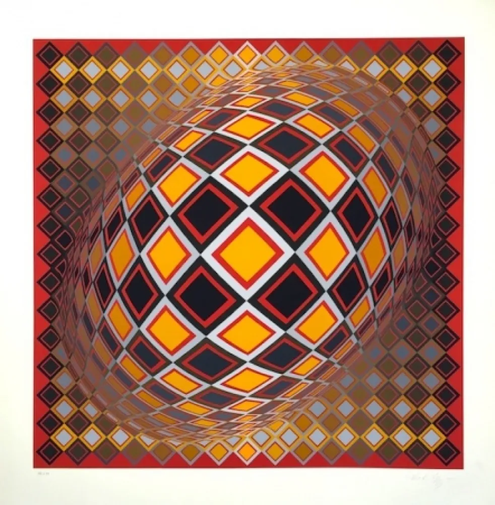 Siebdruck Vasarely - Teke