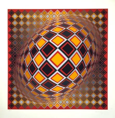 Siebdruck Vasarely - Teke