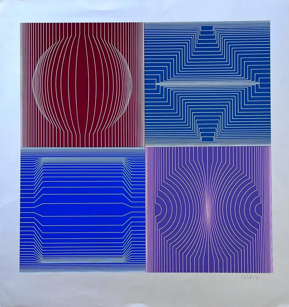 Siebdruck Vasarely - Tokyo