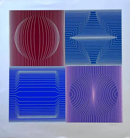 Siebdruck Vasarely - Tokyo