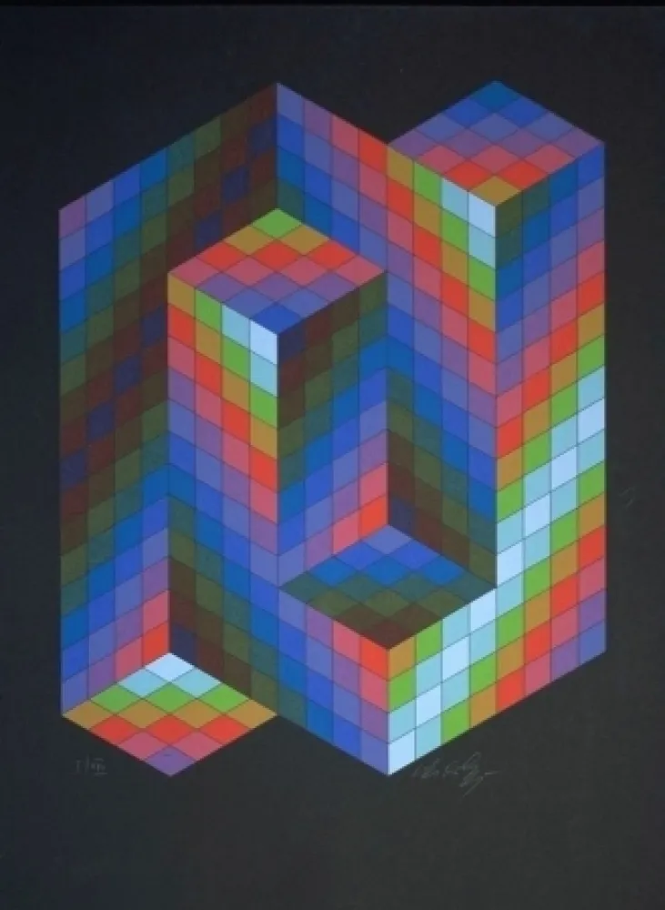 Siebdruck Vasarely - Torony-Co