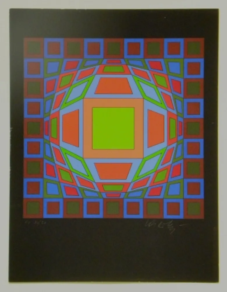 Siebdruck Vasarely - Untitled #4