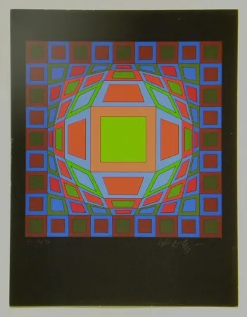 Siebdruck Vasarely - Untitled #4