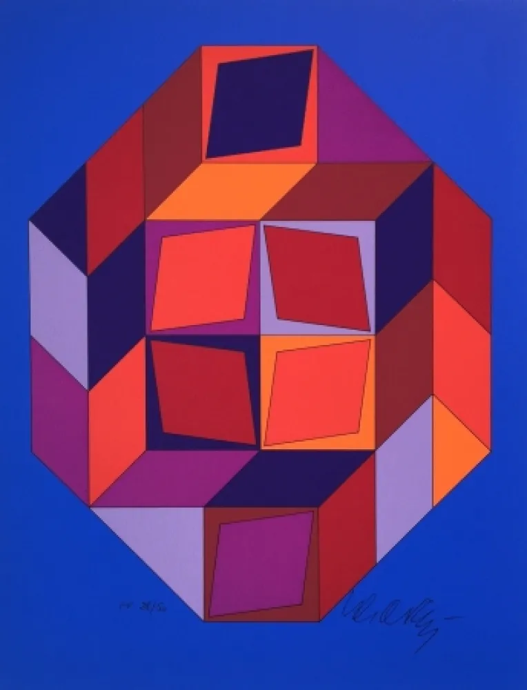 Siebdruck Vasarely - Untitled #7