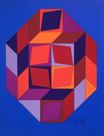 Siebdruck Vasarely - Untitled #7