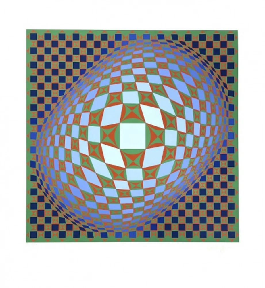 Siebdruck Vasarely - Vilag