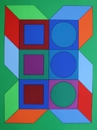 Siebdruck Vasarely - XICO 2