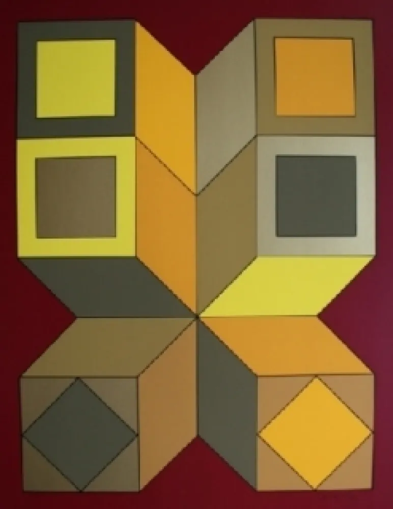 Siebdruck Vasarely - XICO 6