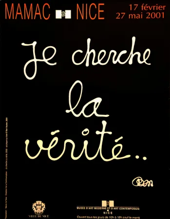 Plakat Vautier - '' Je Cherche la Vérité ''   x 2