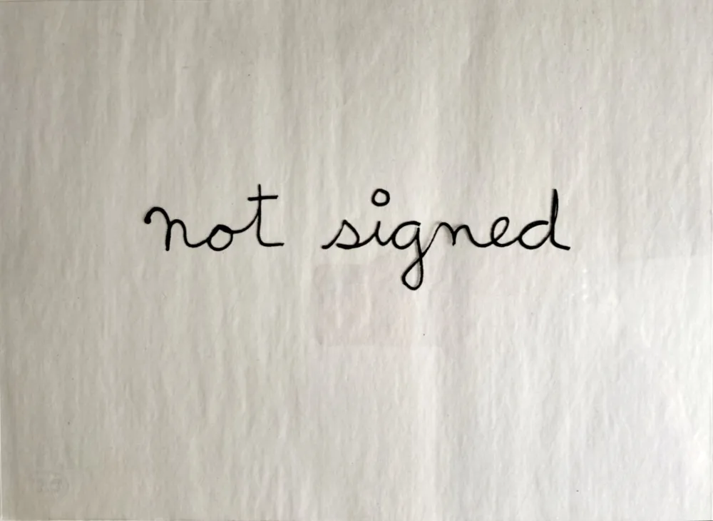 Siebdruck Vautier - Not signed