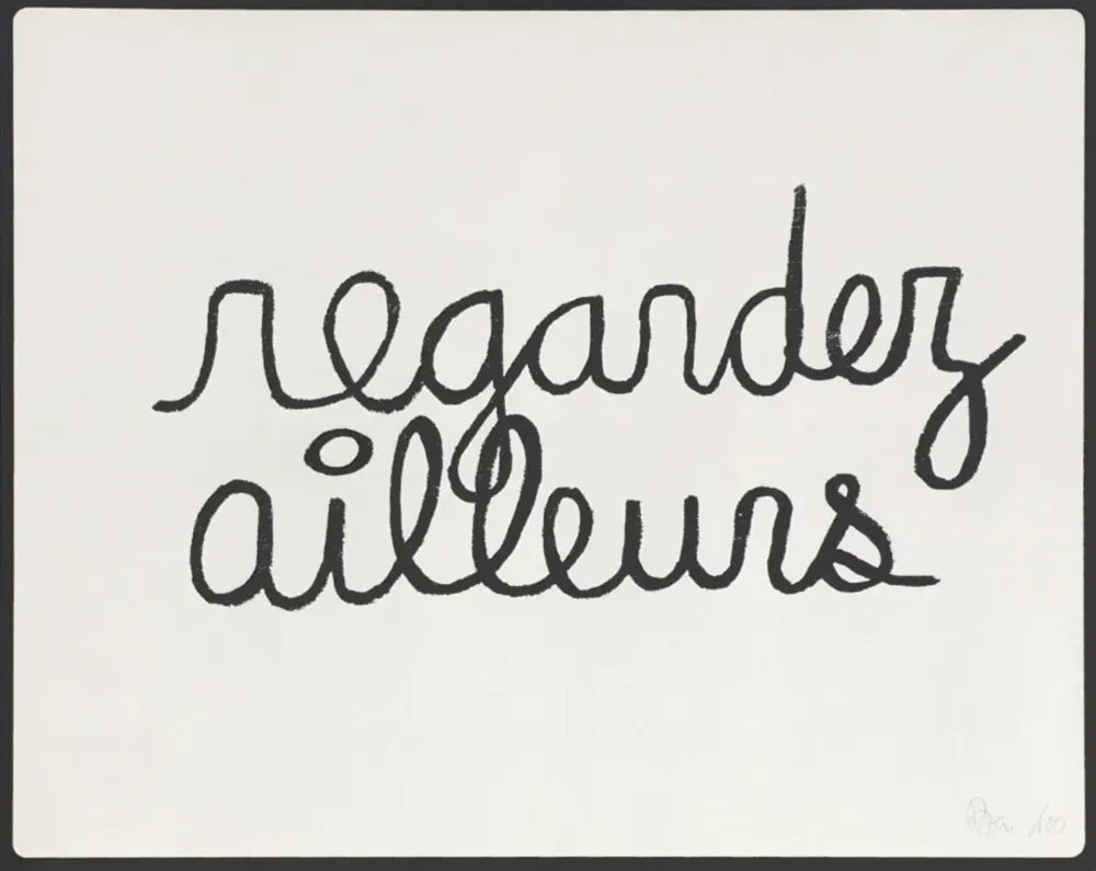 Lithographie Vautier - Regardez ailleurs