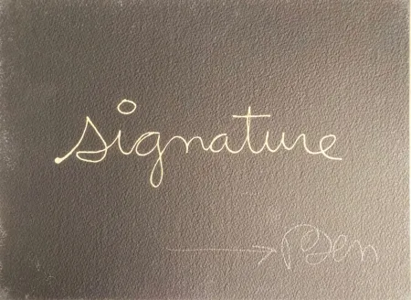 Siebdruck Vautier - Signature