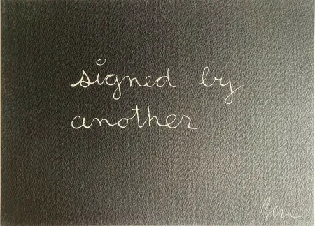 Siebdruck Vautier - Signed by another