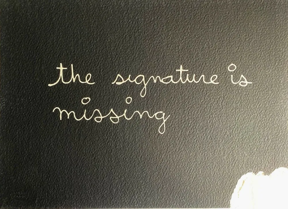 Siebdruck Vautier - The signature is missing