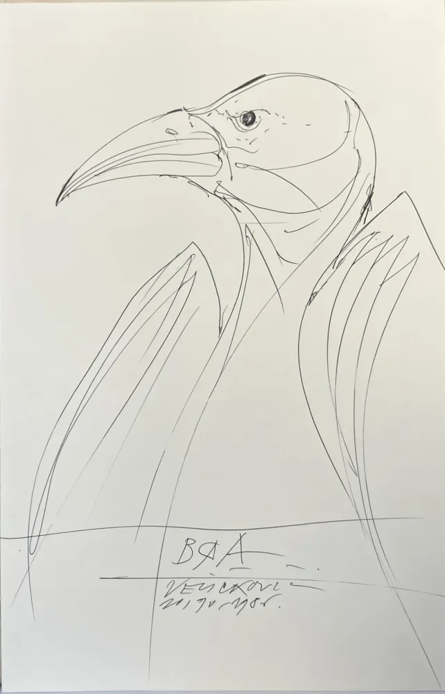 Keine Technische Velickovic - Dessin au stylo bille, 1986. 