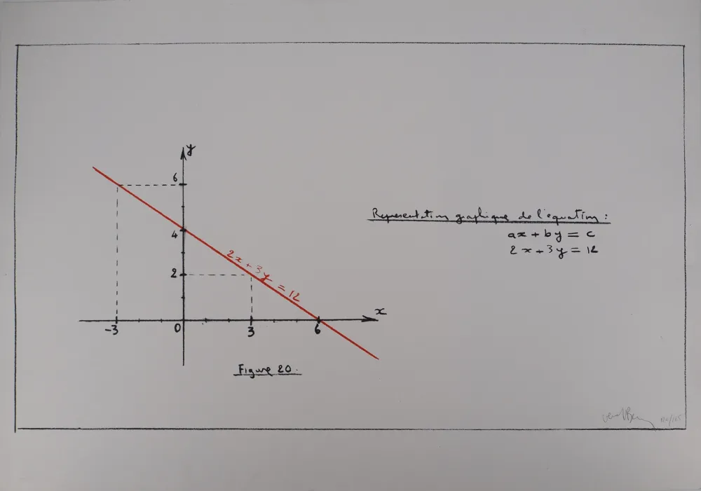 Siebdruck Venet - Représentation de l'équation