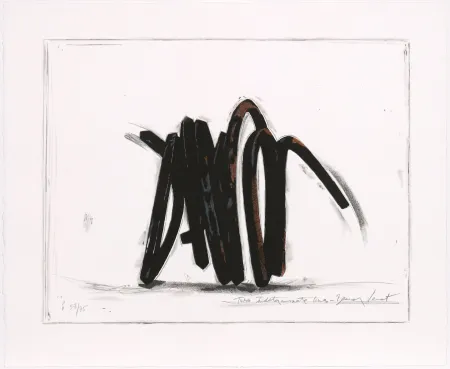 Siebdruck Venet - Two indeterminate lines