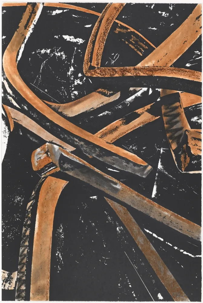 Siebdruck Venet - Untitled III (Combinaison aléatoire de lignes indéterminées)