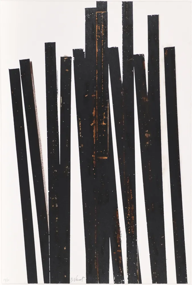 Siebdruck Venet - Untitled VI (Lignes droites)