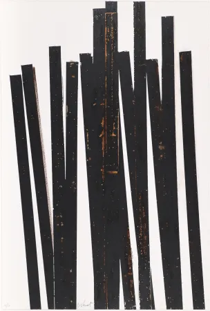 Siebdruck Venet - Untitled VI (Lignes droites)