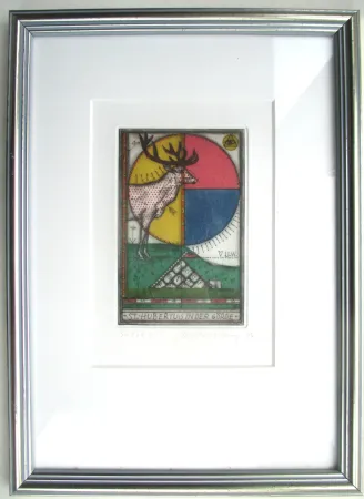 Radierung Und Aquatinta Vennekamp - St Hubertus in der Görde