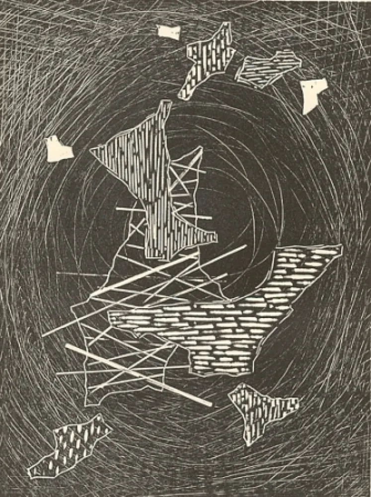 Holzschnitt Veronesi - Aspettando il gran vento I
