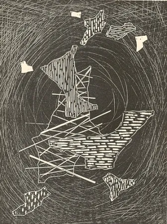 Holzschnitt Veronesi - Aspettando il gran vento I