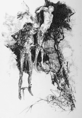 Radierung Vespignani - Ballata degli impiccati