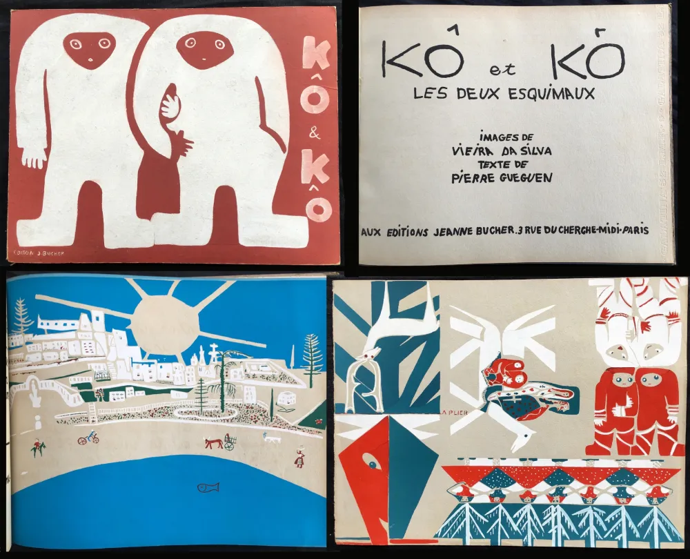 Illustriertes Buch Vieira Da Silva - KÔ & KÔ, les deux esquimaux. Aux éditions Jeanne Bucher, Paris 1933.