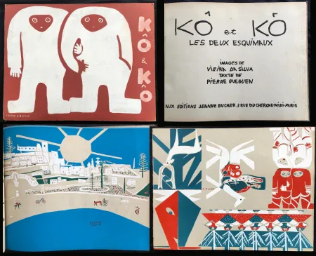 Illustriertes Buch Vieira Da Silva - KÔ & KÔ, les deux esquimaux. Aux éditions Jeanne Bucher, Paris 1933.